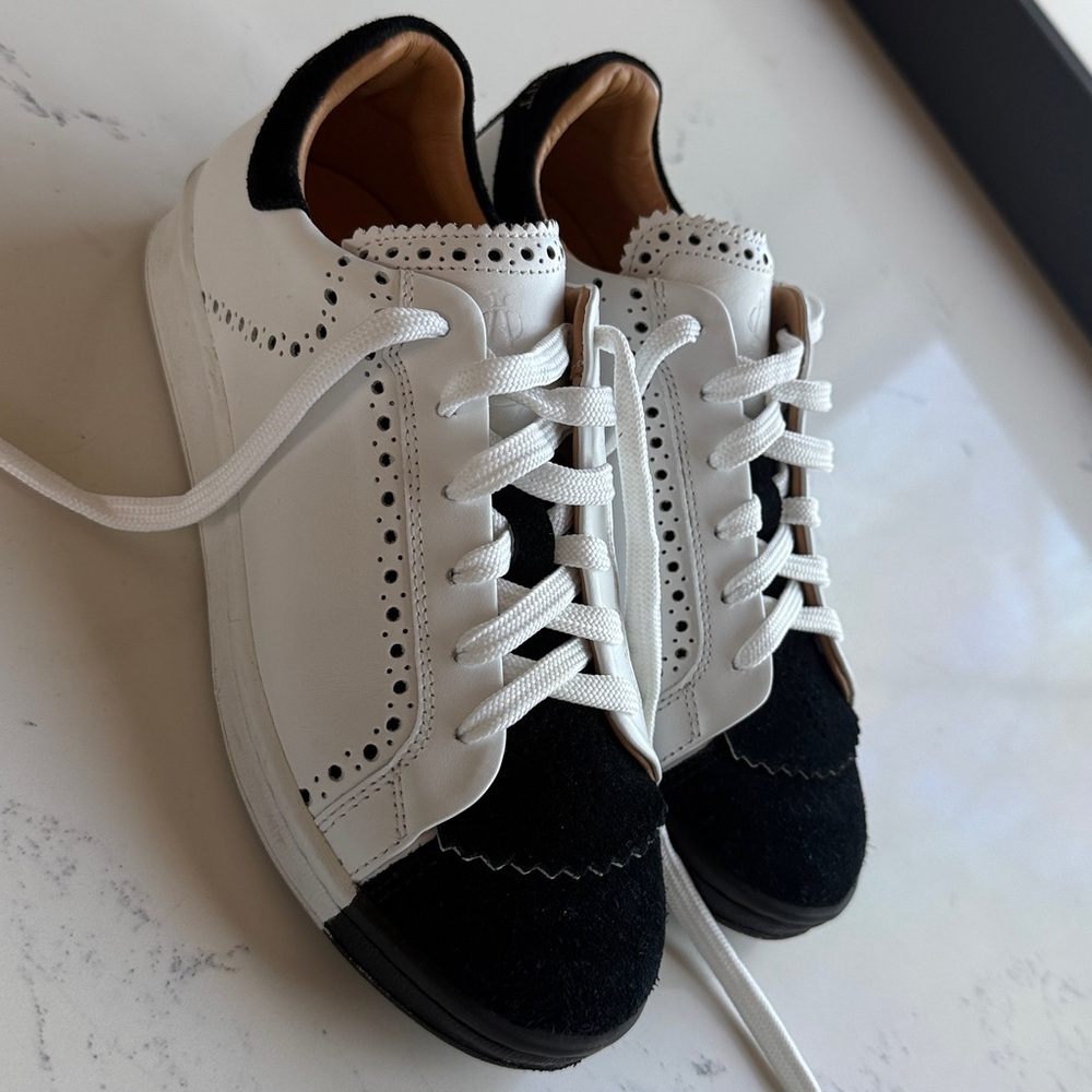 The Office of Angela Scott The Elliot Sneaker in Black / White Color Size 36/6